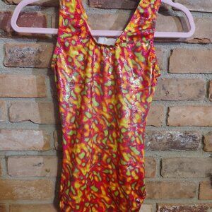 Ladies Foil Vibrant Colored Dance/Gymnastics Leotard